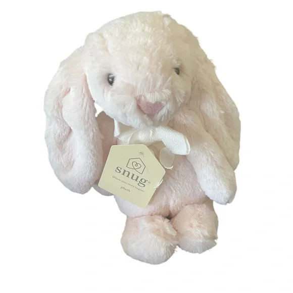 Snug Bunny Plush 12” long Soft New with Tags Light Pink - Picture 1 of 4